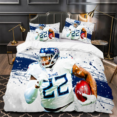 Derrick Henry Rugby Football Player 3D Printed Duvet Cover Quilt Cover Pillowcase Bedding Set Bed Linen Home Decor