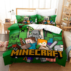 2026 New Minecraft Duvet Cover Quilt Case Pillowcase Bedding Set Without Filler