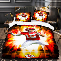 Patrick Mahomes Rugby Football Player Duvet Cover Quilt Case Pillowcases