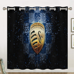 Sporting Soccer Kansas City Blackout Curtains Drapes For Window Treatment Set