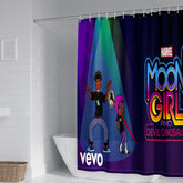Moon Girl and Devil Dinosaur Shower Curtain Waterproof Bath Curtains Bathroom Decor With Hooks