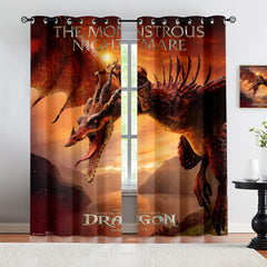 2026 NEW How to Train Your Dragon Blackout Curtains Drapes for Window Treatment Set