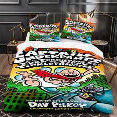 Captain Underpants Duvet Cover Quilt Case Pillowcase Bedding Set Without Filler