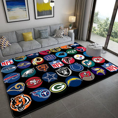 Football Team Logo Rugby Carpet Living Room Bedroom Mats Kitchen Bathroom Rugs