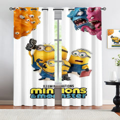 Minions & Monsters Blackout Curtains Drapes For Window Treatment Set