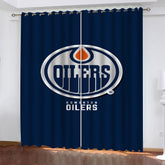 Edmonton Oilers Hockey League Blackout Curtain for Living Room Bedroom Window Treatment