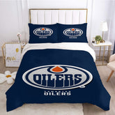 Edmonton Oilers Hockey League Duvet Cover Quilt Cover Pillowcase Bedding Set