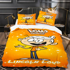 The Loud House Duvet Cover Quilt Case Pillowcase Bedding Set Without Filler