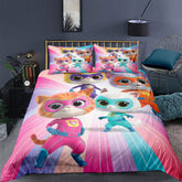 Super Kitties 3D Printed Duvet Cover Quilt Cover Pillowcase Bedding Set