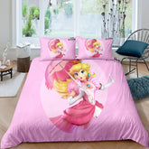 Mario Princess Peach 3D Printed Duvet Cover Quilt Cover Pillowcase Bedding Set