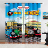 Thomas and Friends Blackout Curtains Drapes for Window Treatment Set