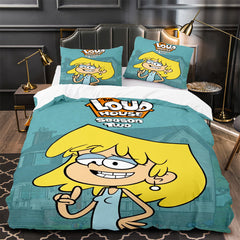 The Loud House Duvet Cover Quilt Case Pillowcase Bedding Set Without Filler