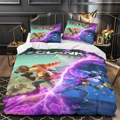 2025 NEW Ratchet Clank Rift Apart Bedding Set Quilt Duvet Covers Bedding Sets