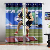 Christian Mccaffrey Blackout Curtains Drapes for Window Treatment Set