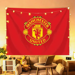 2025 New Manchester United Football Club Wall Decor Hanging Tapestry Home Bedroom Living Room Decoration Wall Decor