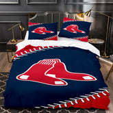 Boston Baseball Red Sox Duvet Cover Quilt Case Pillowcases