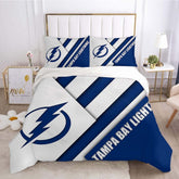 Tampa Bay Lightning Hockey League Duvet Cover Quilt Case Pillowcase