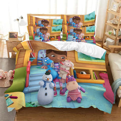2025 New Doc McStuffins Duvet Cover Quilt Case Pillowcase Bedding Set Without Filler