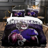 Lamar Jackson Rugby Football Player Duvet Cover Quilt Case Pillowcases