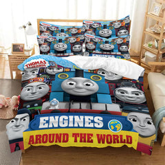 Thomas and Friends Duvet Cover Quilt Case Pillowcase Bedding Set Without Filler