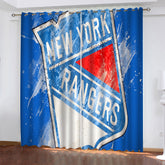 New York Rangers Hockey League Blackout Curtain for Living Room Bedroom Window Treatment