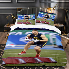 Christian McCaffrey Rugby Football Player 3D Printed Duvet Cover Quilt Cover Pillowcase Bedding Set Bed Linen Home Decor