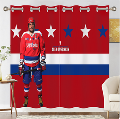 Washington Capitals Hockey League Blackout Curtains Drapes For Window Treatment Set