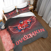 Alex Ovechkin Washington Capitals Hockey Duvet Cover Quilt Case Pillowcase Bedding Set Bedroom Decor