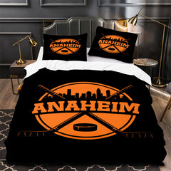 Anaheim Ducks Hockey Duvet Cover Quilt Case Pillowcase Bedding Set Without Filler