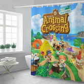 Animal Crossing Shower Curtain Waterproof Bath Curtains Bathroom Decor With Hooks
