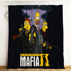 Anime The Simpsons Blackout Curtain Drapes for Living Room Bedroom Window Treatment