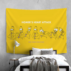 AnimeThe Simpsons Wall Decor Hanging Tapestry Home Bedroom Living Room Decoration