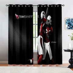 Arizona Cardinals Football Team Blackout Curtains Drapes For Window Treatment Set
