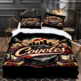 Arizona Coyotes Hockey Duvet Cover Quilt Case Pillowcase Bedding Set Without Filler