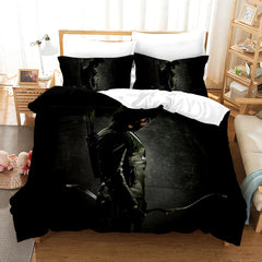 Green Arrow Oliver Queen Duvet Cover Quilt Case Pillowcase Bedding Set Bedroom Decor