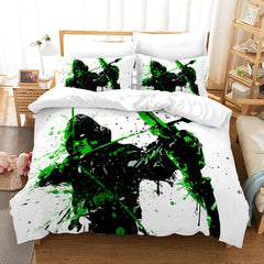 Green Arrow Oliver Queen Duvet Cover Quilt Case Pillowcase Bedding Set Bedroom Decor