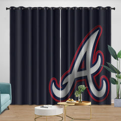 Atlanta Braves Blackout Curtain for Living Room Bedroom Window Treatment