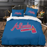 Atlanta Braves Duvet Cover Quilt Case Pillowcase Bedding Set Without Filler