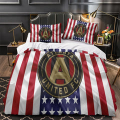 Atlanta United FC Duvet Cover Quilt Case Pillowcase Bedding Set Without Filler