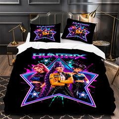 Kpop Demon Hunters Duvet Cover Quilt Case Pillowcase Bedding Set Without Filler