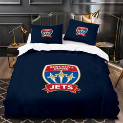 Newcastle Jets Soccer Duvet Cover Quilt Case Pillowcase Bedding Set Without Filler
