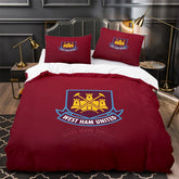 West Ham United Soccer Duvet Cover Quilt Case Pillowcase Bedding Set Without Filler