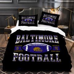 Baltimore Ravens Football Duvet Cover Quilt Case Pillowcase Bedding Set Without Filler
