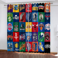Basketball Logo Basketball Blackout Curtain for Living Room Bedroom Window Treatment