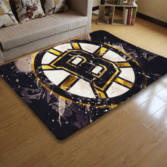 Boston Bruins Hockey League Carpet Living Room Bedroom Mats Kitchen Bathroom Rugs