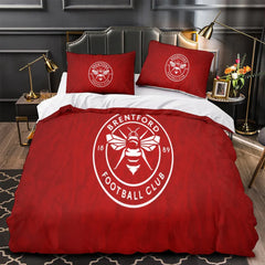Brentford FC Duvet Cover Quilt Case Pillowcase Bedding Set Without Filler
