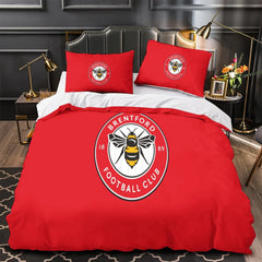 Brentford FC Duvet Cover Quilt Case Pillowcase Bedding Set Without Filler