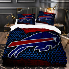 Buffalo Bills Football Duvet Cover Quilt Case Pillowcase Bedding Set Without Filler