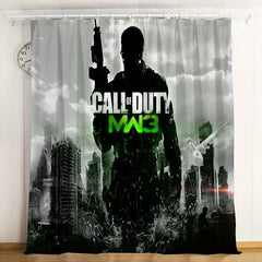 Call Of Duty Blackout Curtain Drapes for Living Room Bedroom Window Treatment