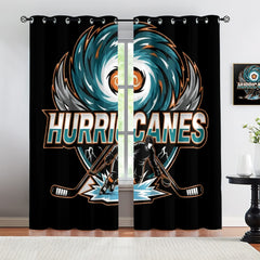 Carolina Hurricanes Blackout Curtains Drapes For Window Treatment Set